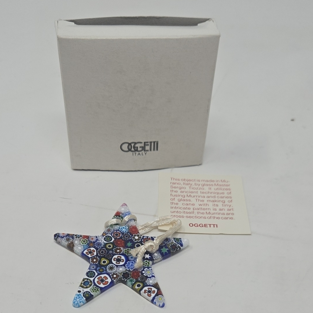 OGGETTI Millefiori Star Ornament - Multicolor
